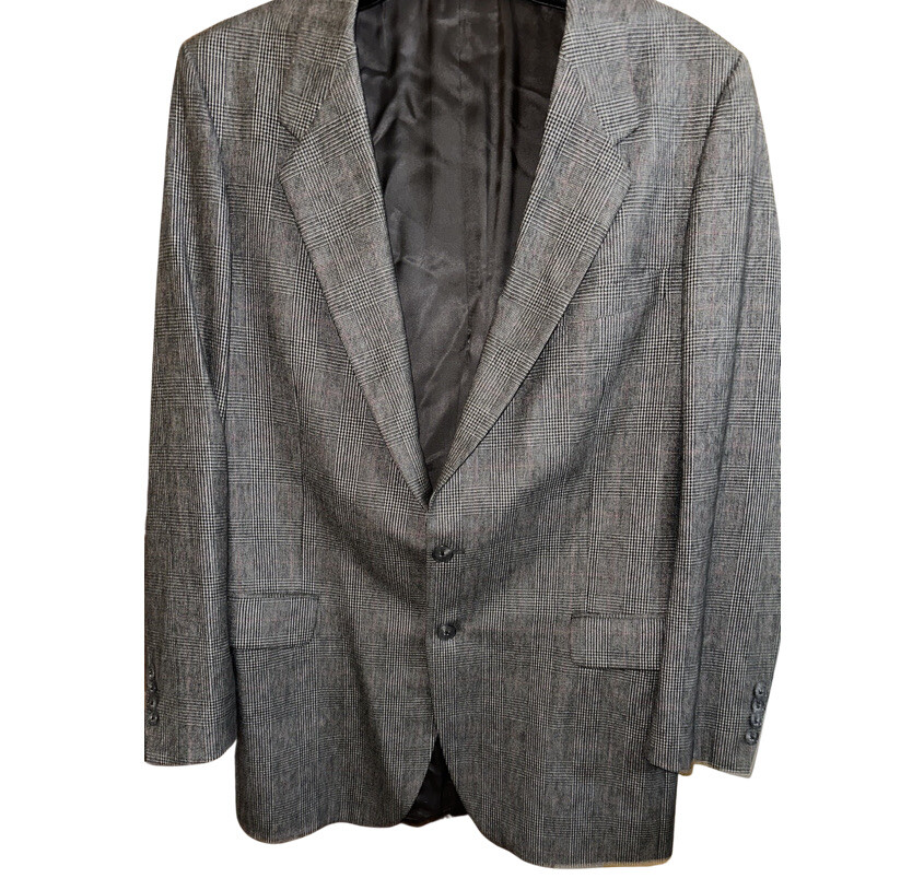 Giacca Blazer Vintage Yves Saint Laurent Grigio a Quadri