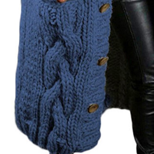 Ladies Loose Chunky Overcoat Women Cable Knitted Winter Baggy Cardigan Sweater - Picture 37 of 72