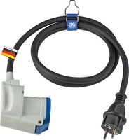 Cee Adapterkabel VerläNgerung 1.5M Schuko Auf Cee-Winkelkupplung 230V 16A IP44