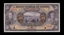Bolivia P123s, Specimen Banknote.