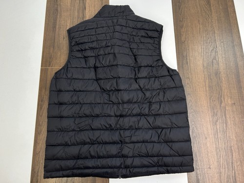 Izod Perform Mens M Black Quilted Puffer Vest Breathable Performance Golf - Picture 10 of 11