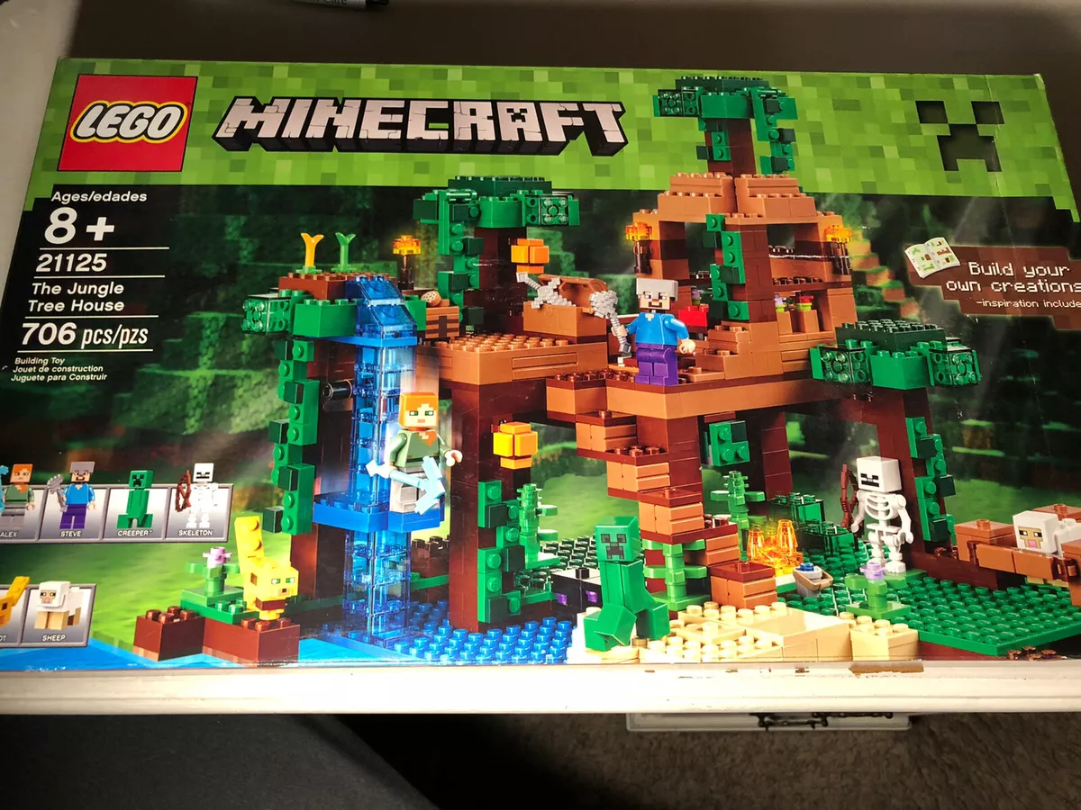 Lego Minecraft 21125 The Jungle Tree House 706 pcs 2016 NEW Sealed Retired