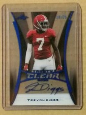 2020 LEAF TRINITY CLEAR TREVON DIGGS PLATINUM FOIL AUTO RC 10/25 COWBOYS CB