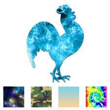 Rooster - Vinyl Decal Sticker - Multiple Patterns Sizes - ebn579