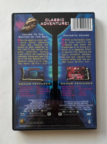 VOYAGE TO THE BOTTOM OF THE SEA 1961 FANTASTIC VOYAGE 1966 | Double Feature DVD - Picture 2 of 3