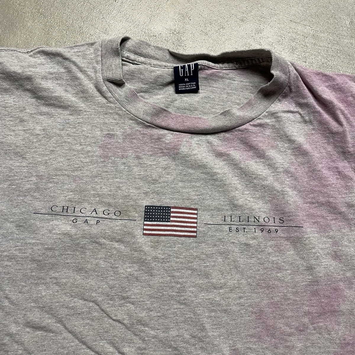 トップス 1990's OLD GAP S/S plain blank T-shirt Vintage Gap Tshirt 90s Logo Mens XL Navy Made in USA Classic
