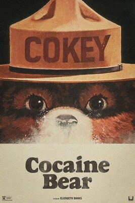 Kokainbär 2023 Film Poster Kunst Kino Film A5 A4 A3 A2 A1 MAXI-1224