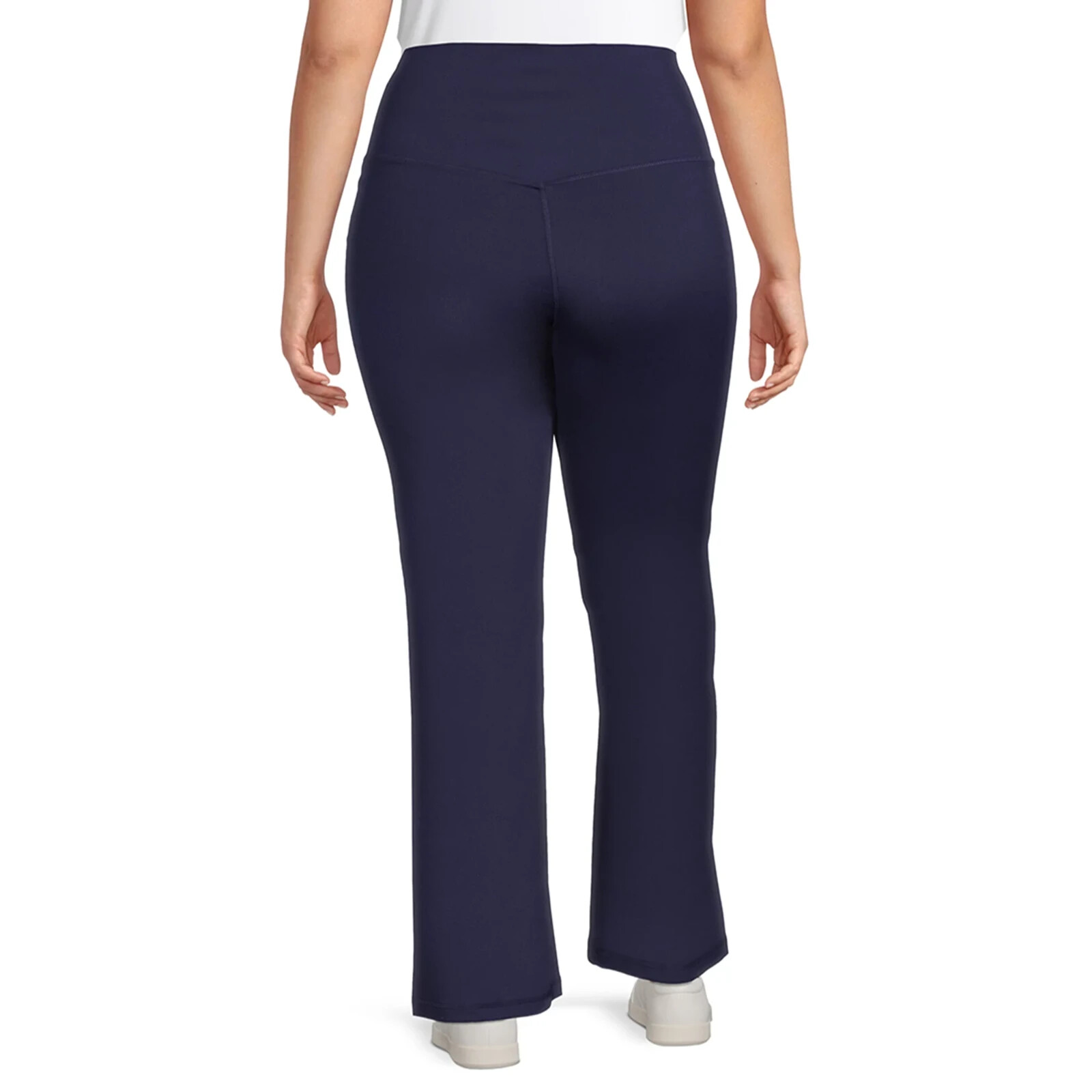 Avia Women's Plus Size Crossover Waist Flare Yoga Pants Dark Blue 3X