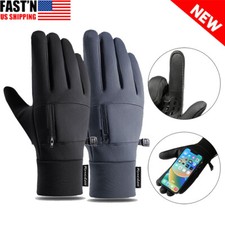 Men Winter Warm Gloves Windproof Thermal Non-slip Soft Liner Touch Screen Mitt