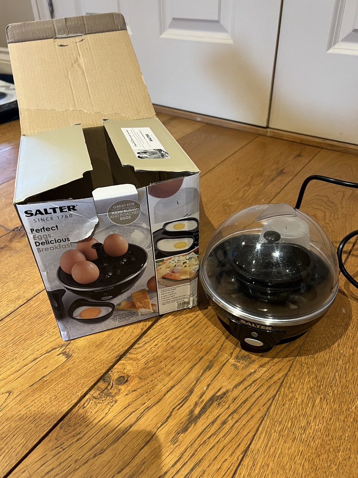 Salter 6 Egg Cooker Electric Poacher Boiler For Soft, Medium or Hard