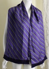 Exquisite Estate Modernist OP-ART Handsome Silk Charmeuse Scarf Wrap Oblong Rect