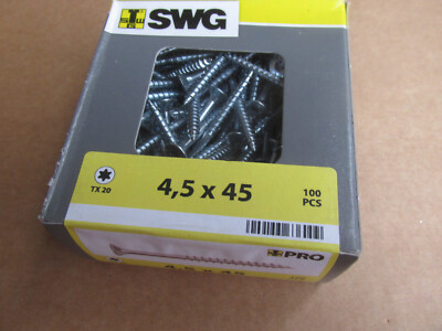1 Packung Holzschrauben verzinkt  4,5x45mm  seko / Aktion ContPal7aK2