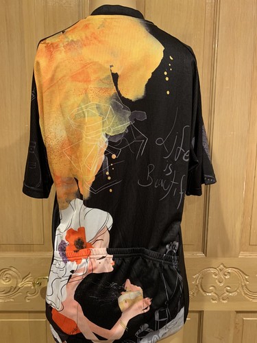 ARSUXEO Cycling Jersey Graphic All Over Front Zipper Jersey Women M NWT - Bild 6 von 6