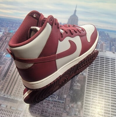 Nike Dunk High Retro Dark Beetroot/Wolf Grey-White Mens Size  display picture 3