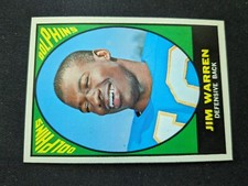 1967 Topps Football Card # 81 Jim Warren - Miami Dolphins (NM)