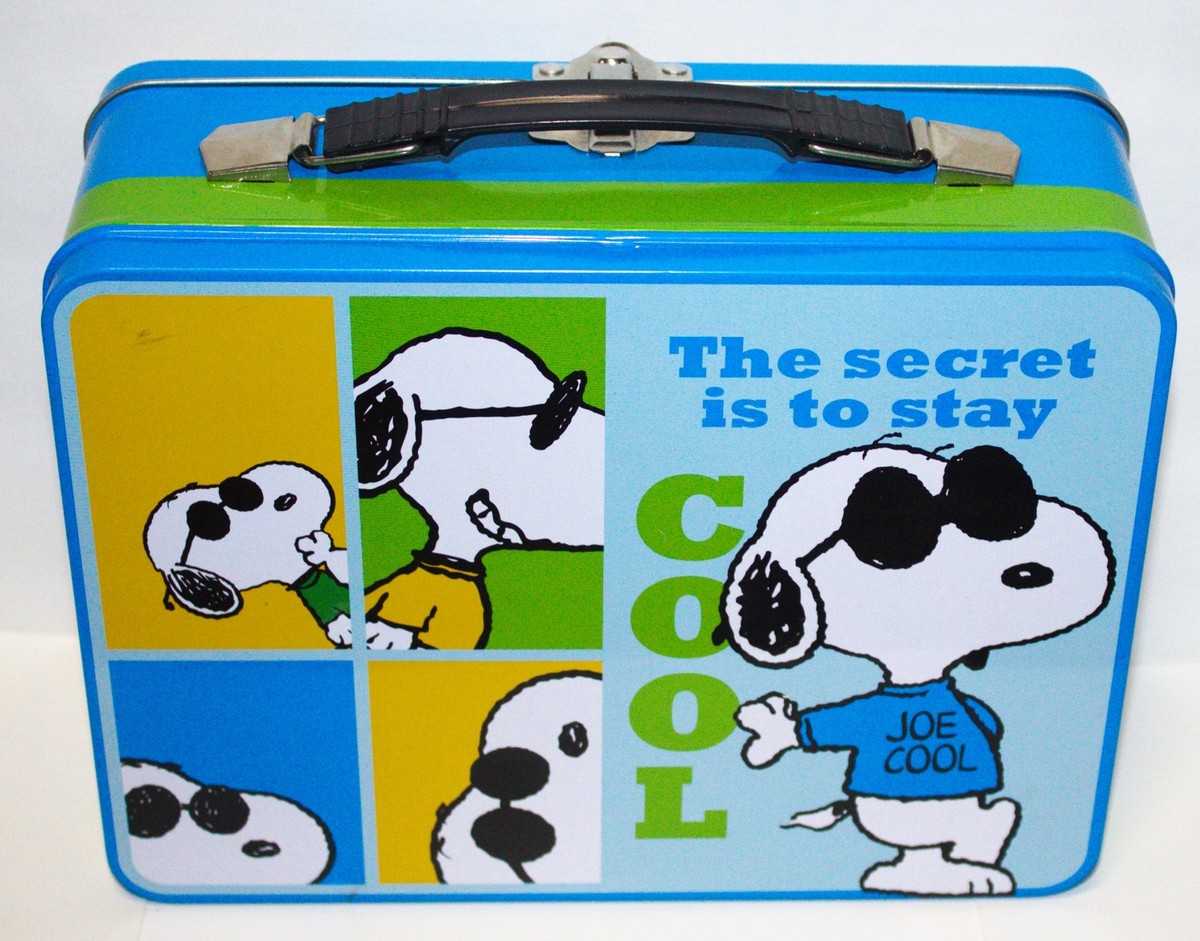 Peanuts Snoopy as Joe Cool Large Carry All 2 Sided Tin Tote