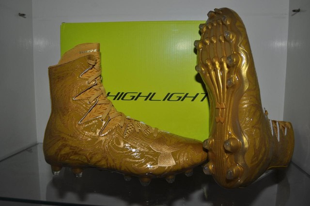 under armour gold rush football cleats