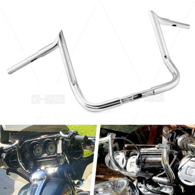 1 1/4'' Chrome 10'' Meathook Monkey Ape Hanger Handlebar For Harley Street Glide