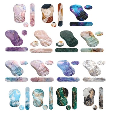 Stable and Non Slip Memory Foam Wrist Rests Mouse Pad for Mouse Keyboards