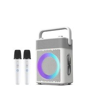 Karaoke Machine with 2 UHF Wireless Microphones with Leather Bag, IPX4 Waterp...