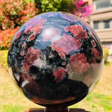 13.59LB Natural Astrophyllite Quartz Crystal"Fireworks Stone"The Ball Heals 1057