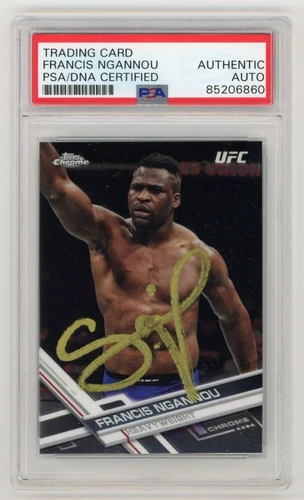 2017 Topps Chrome Francis Ngannou Auto #78 PSA/DNA Authentic
