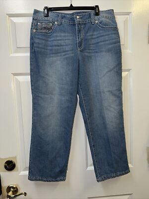 Code Bleu Jeans Womens 14 Regular Blue Annette Straight