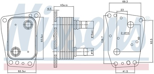 REFRIGERADOR ACEITE FORD FOCUS III TDCI - OE: DS7Q6L625CB / DS7Q6L625CA - NUEVO! - Imagen 2 de 2