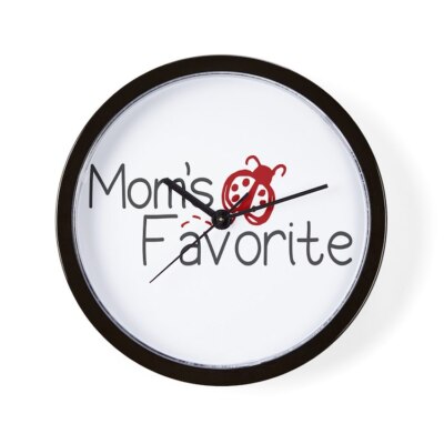 CafePress Mom's Favorite Kid 10'' Wall Clock (380881881)