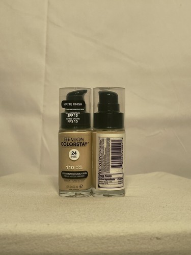 2 PACK REVLON COLORSTAY MATTE FINISH SPF 15 COMINATION/OILY SKIN 200 NUDE Ivory - Picture 3 of 3