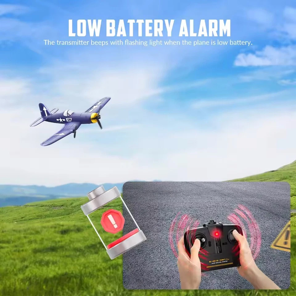 Volantex F4U Corsair 2.4G 3CH ala fija RC avión de combate acrobático RTF planeador Foto 2 de 4