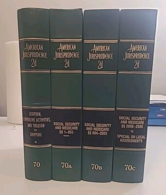 American Jurisprudence 2d State and Federal Volume 70 71A 71B 71C  2nd Edition 