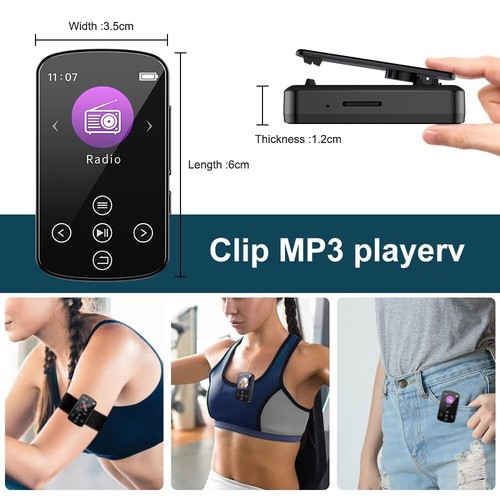 MP3 Player HiFi Lossless Bluetooth Clip Music Voice Recorder FM Radio 2 Style US - Picture 48 of 48