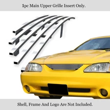 For 1994-1998 Ford Mustang Main Upper Chrome Billet Grille Grill Insert
