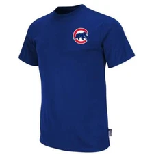 Majestic Brand ~ Navy ~ "Chicago Cubs" Youth Size Large ~ Short Sleeve Shirt