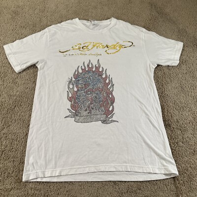 Ed Hardy CHRISTIAN AUDIGIER ラインストーンT ピチT 🔥Ed Hardy Christian Audigier Rhinestone🔥 USA-Made Tshirt