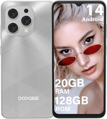 DOOGEE N55 Plus(20GB+128GB) Android 14 Smartphone Ohne Vertrag, 6,56'' HD+ 90Hz