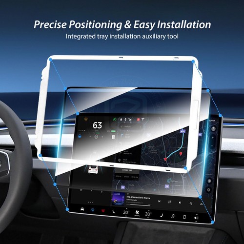 For Tesla Model 3 (2024) 15.4" + 8" Tempered Glass Screen Protector x2 - Picture 3 of 10