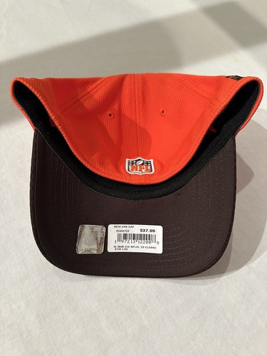 Men's New Era Cleveland Browns Sideline Alt Brwn Orange 39ThirtyStretch Hat L/XL - Picture 2 of 9