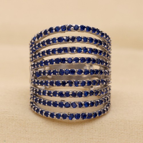 Umwerfend Cubic Zirkonia Nine Line Riesiges Hochzeit Damen Ring Variant Color - Bild 18 von 129
