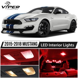 Details About 2015 2018 Ford Mustang Red Interior Led Lights Package Kit