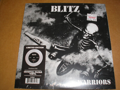 Blitz - Warriors 7'' EP new sealed clear vinyl Cleopatra punk rock hardcore