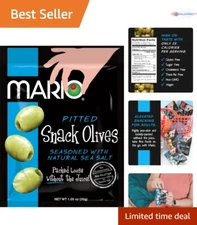 Pitted Snack Olives Green Olives 2 Pouches Low Calorie No Mess Healthy Snack