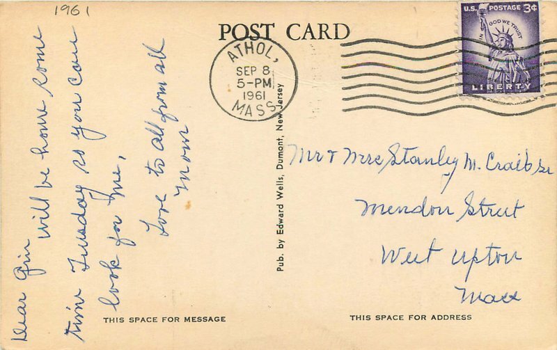 Athol Massachusetts Lake Ellis Wells Postcard Waterfront 209238 eBay