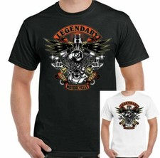 T-Shirt De Moto Légendaire Pour Hommes Biker Motorbike Bike Personnalisé Chopper