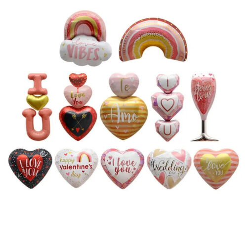 Heart 18" Inch I Love You Foil Helium Balloon Valentines Day Engagement Party - Picture 1 of 8