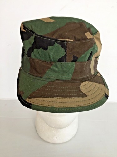 GORRA DE PATRULLA DE COMBATE USGI WOODLAND CAMUFLADO BDU RANGER SIN EMITIR CON OREJIL (7 1/4) - Imagen 5 de 12