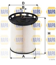 NAPA NFF2228 Fuel Filter 92mm Ø Fits Audi Q7 Q8 Bentley Bentayga VW Touareg