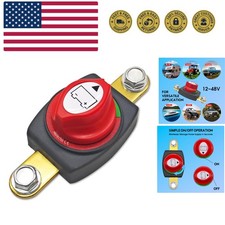 ON/Off Battery Disconnect Switch 12V 48V - 275A Side Post Battery Shut Off Sw...