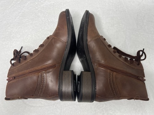 Clarks Womens Maye Step Lace Up Brown Leather Oxford Ankle Booties Boots Size 8 - Picture 5 of 9